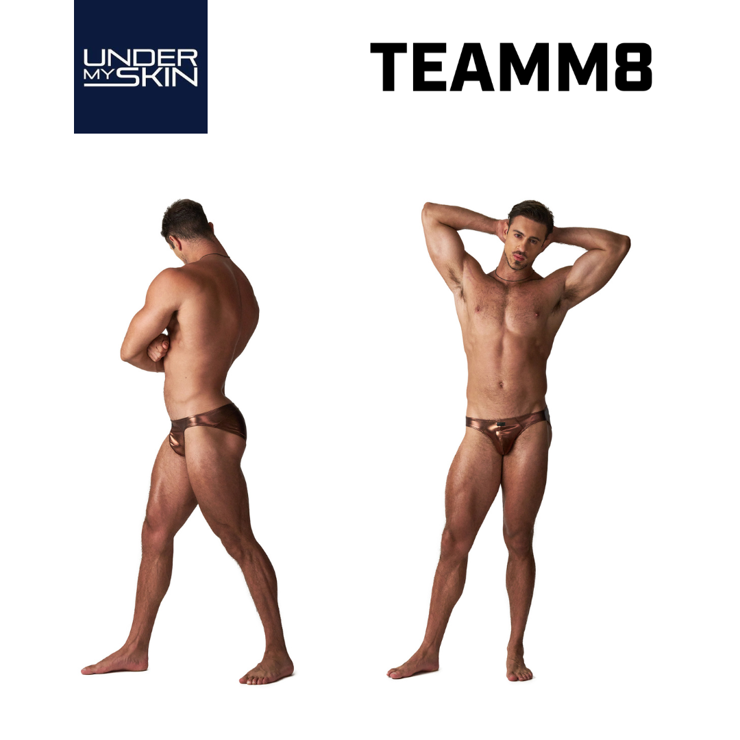 Chrome Bikini Brief - Bronze