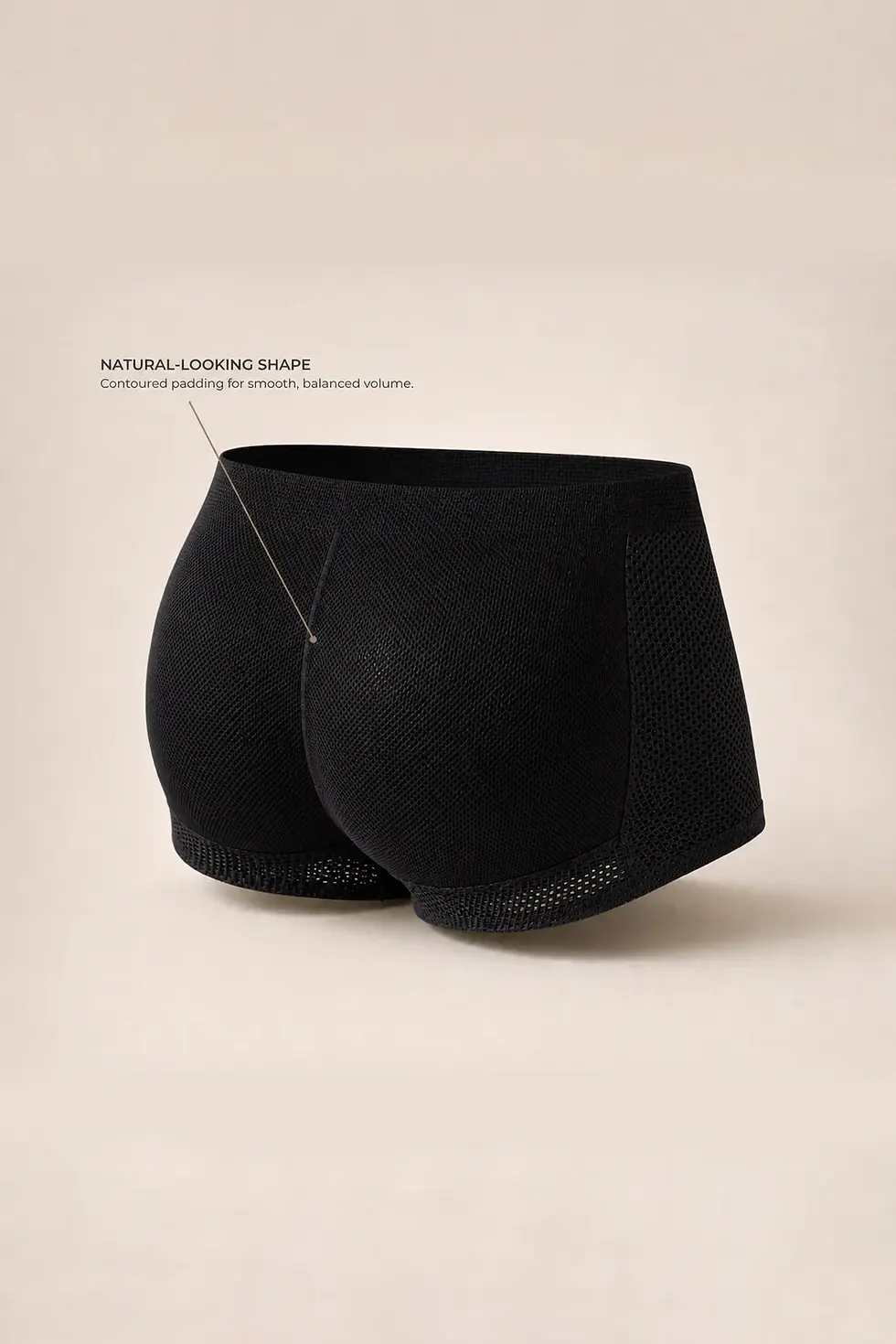 Miniatura: Enhanced Padded Butt Lift Boxers - Black