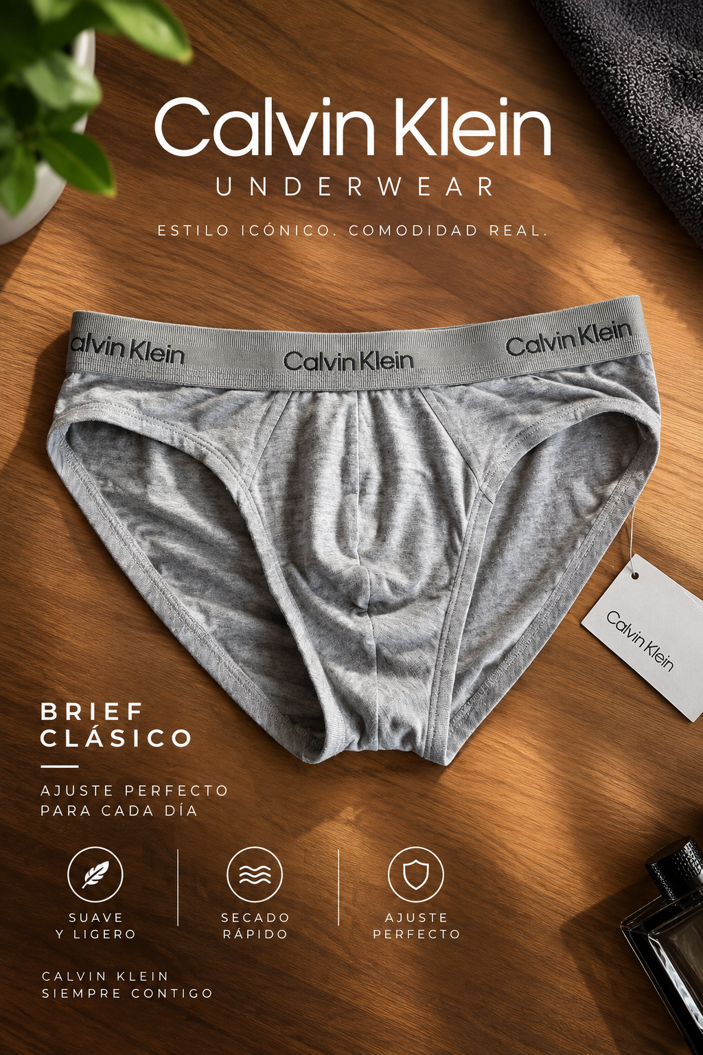 CK Grey Classic Brief