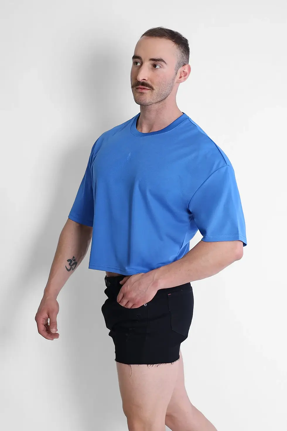 Miniatura: Cool-Dry Oversized Relaxed Crop Top - Blue