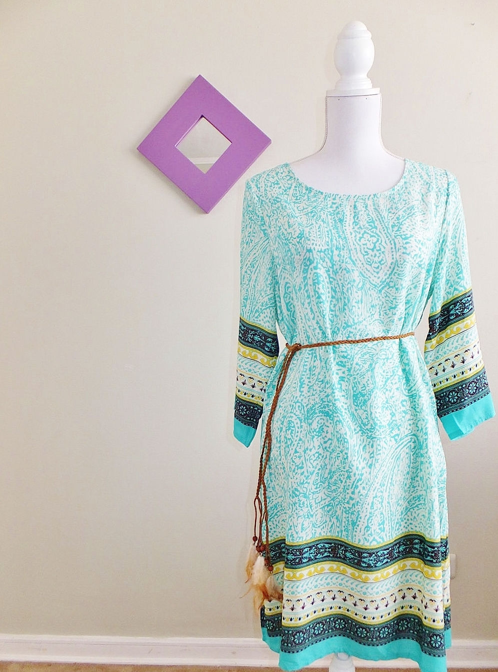 Vestido hippi chic estampado calipso