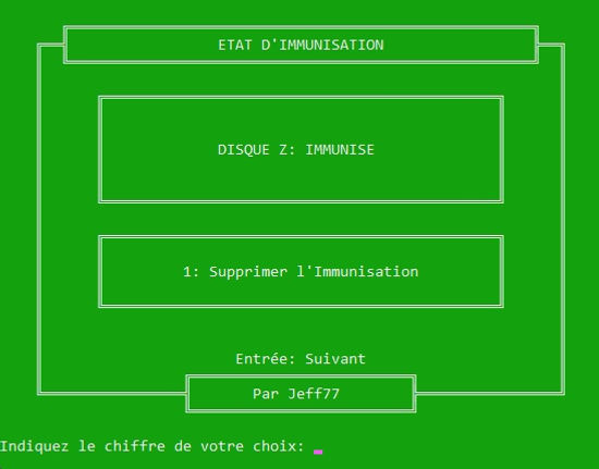 IMMUNISATION DES DISQUES Outils Windows