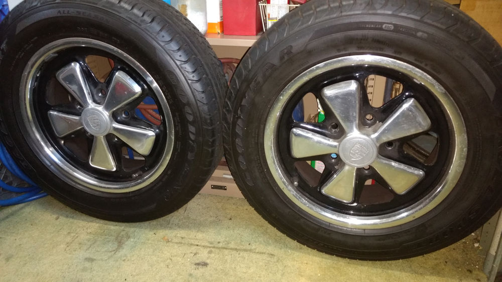 Fuchs wheels: 4 flat, 6x15 OEM wheels. Polished rim and paddles. Tires ...