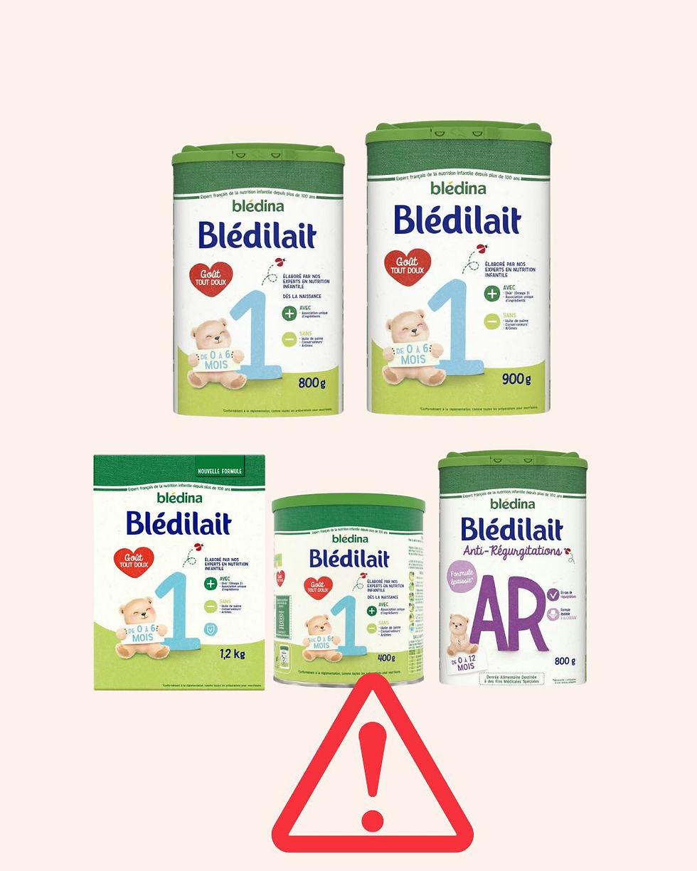blédilait lait artificiel rappelé