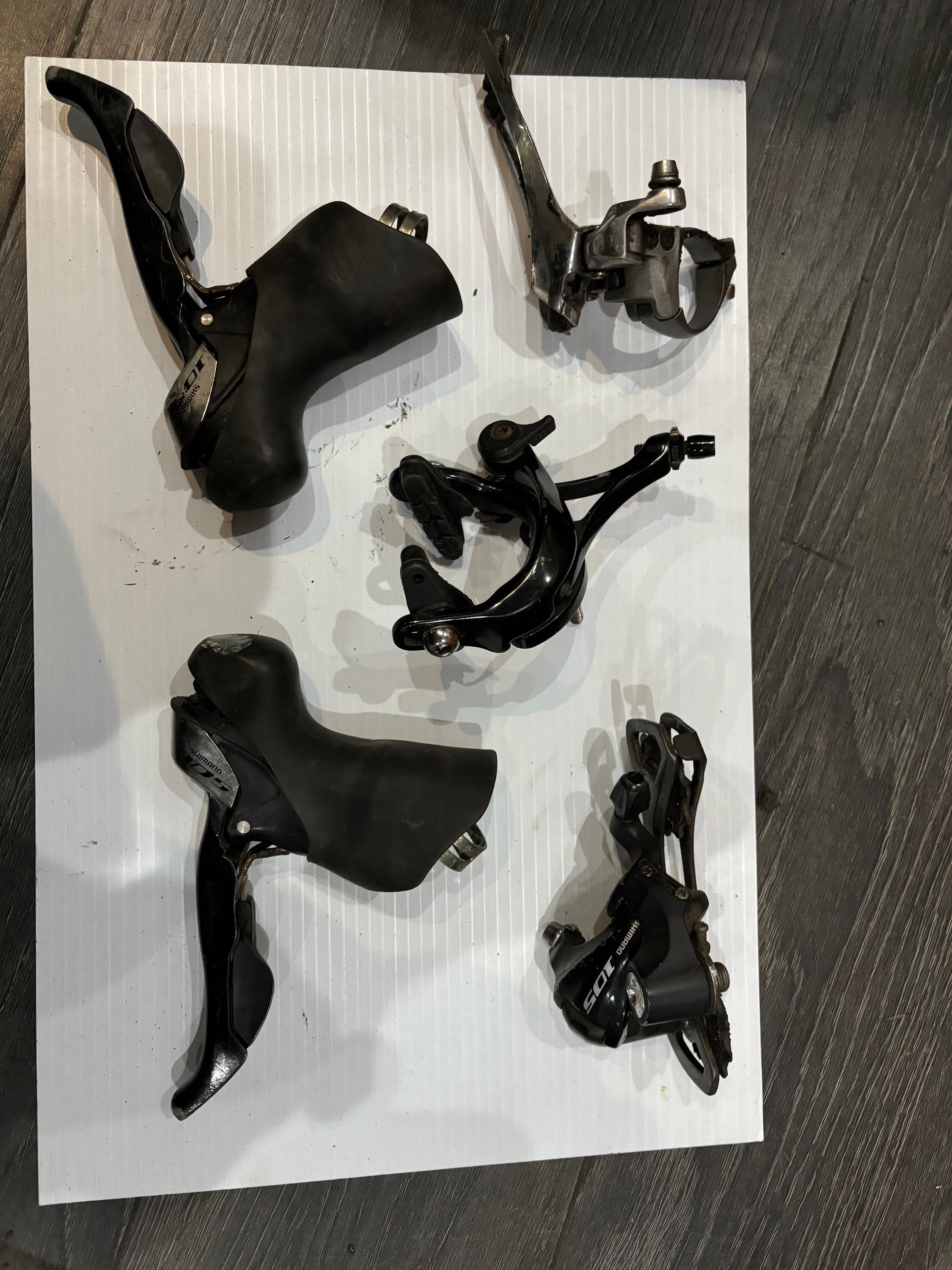 Shimano 105 Road Shifters 11x2 + 105 Front and Reae Derailleur  EBAY-STI1