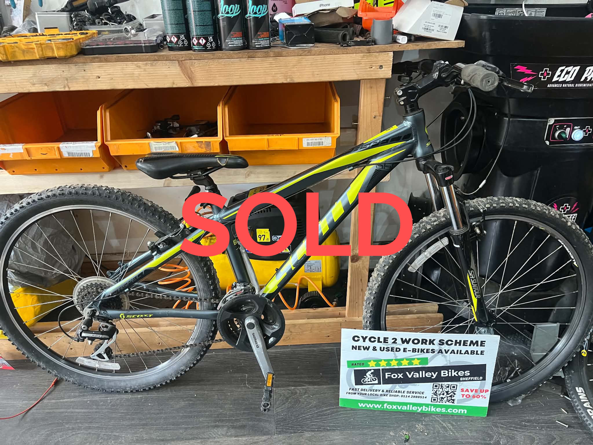 Scott 660 ASPECT - 26” Wheel - Black and Neon Green - XS Frame