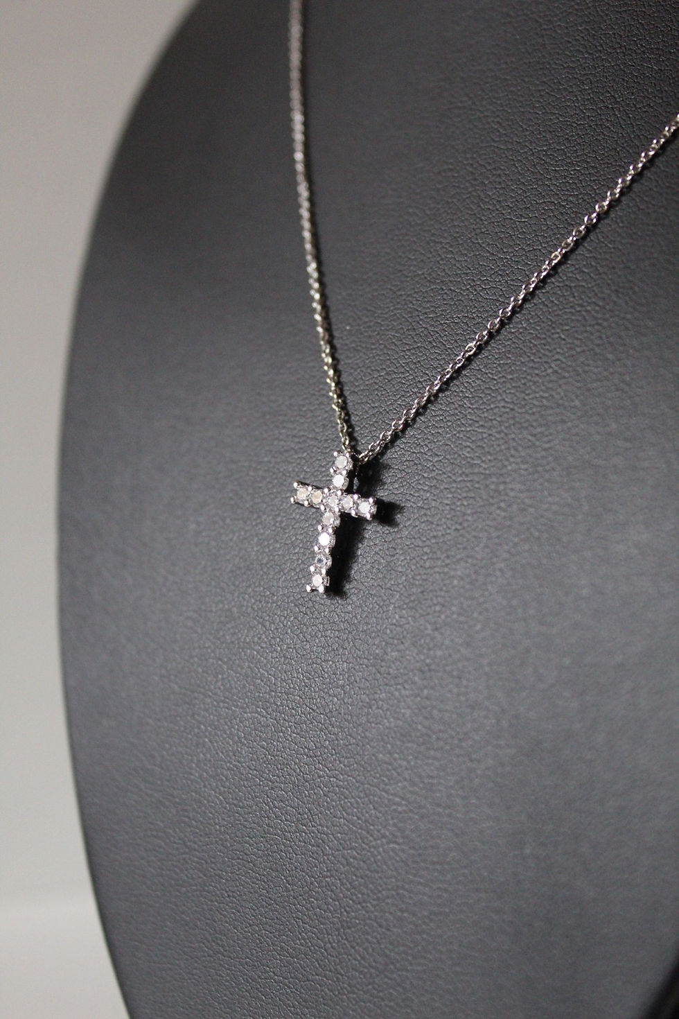 Thumbnail: Cruz Gold Dipped CZ Crystal Cross Necklace 