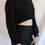 Thumbnail: Long Sleeve Crew Crop Sweater Top