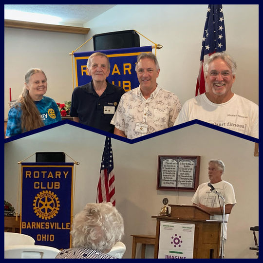 President Roger Johnson attending Barnesville Rotary.