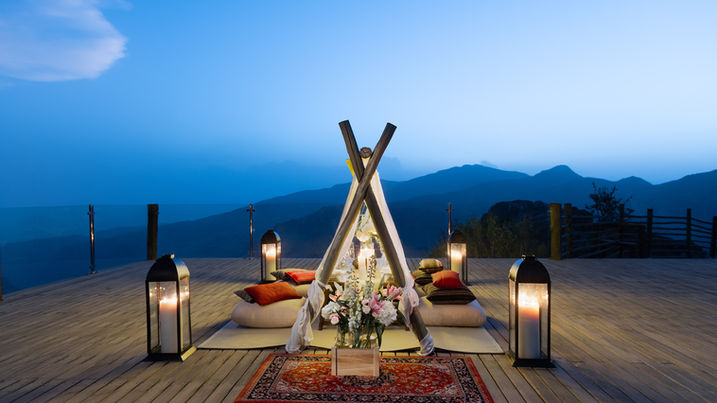 Sunset / Dusk romantic setup | Alila Jebel Akdhar Oman 