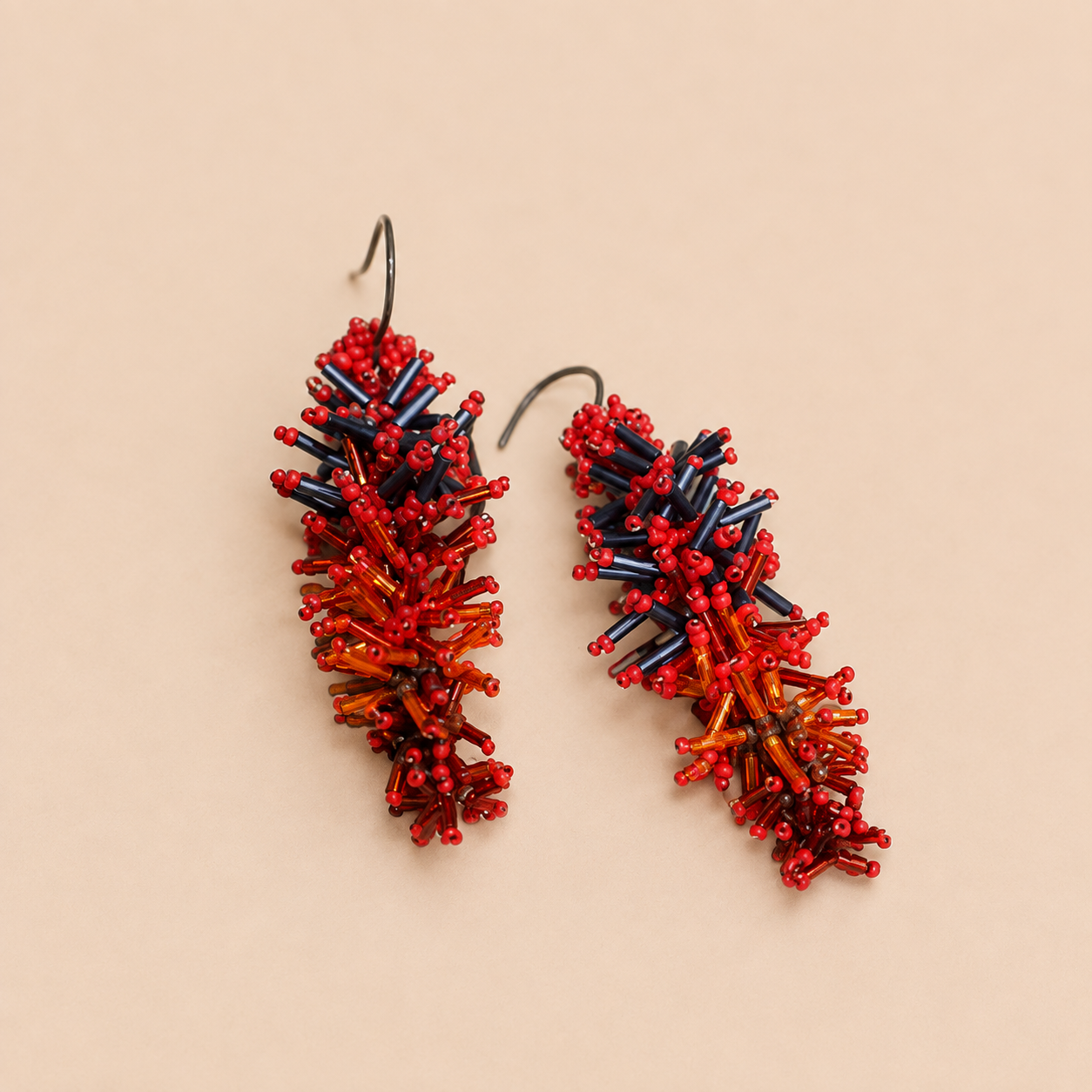 Coral Flame Earrings