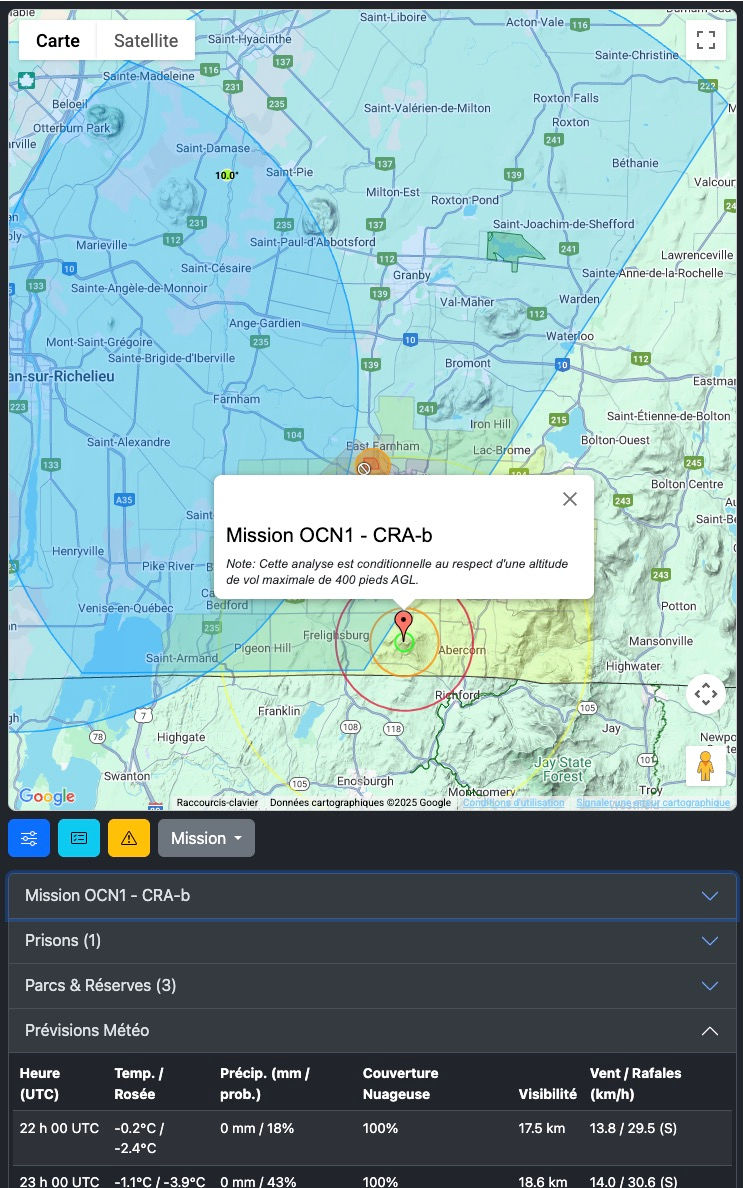 L'outil de planification de mission OCN1