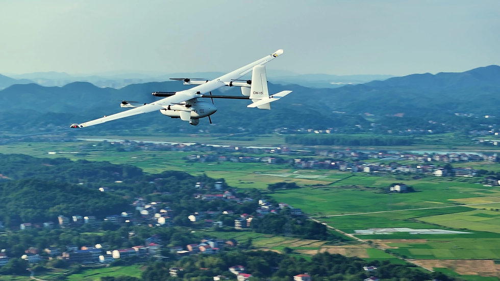 Drone effectuant une opération en BVLOS