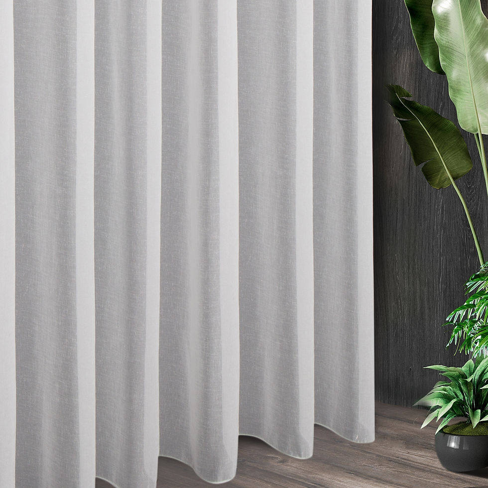Thumbnail: Salony S101,5,17/Matte Gauze Curtain Fabric with Natural Weave