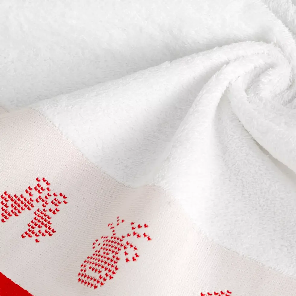 Thumbnail: Christmas bath towel 70x140 cm, in Scandinavian style.