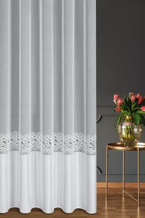 Thumbnail: Royal L167.2/Curtain with applique embellishment and wide woven belt