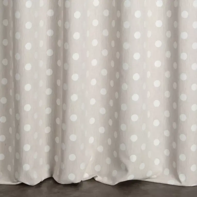 Прев'ю: Штора H204/2.10 з візерунком у горошок 140 x 250 см, стрічка 8 см 1:1.5.
