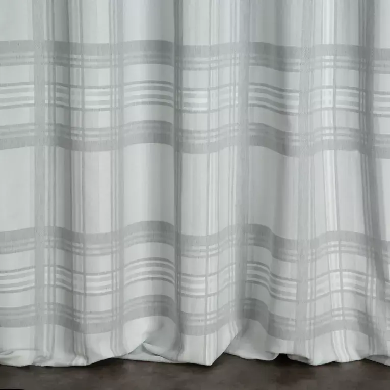 Thumbnail: Curtain H204/ 4,6 with a checkered pattern 140 x 250 cm, tape 8 cm 1:1.5.