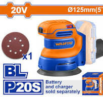 LIJADORA ORBITAL 5" INALAMBRICA 20V WADFOW