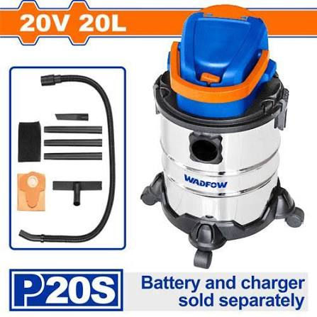 ASPIRADORA INALAMBRICA 20V 20L S/B S/C WADFOW