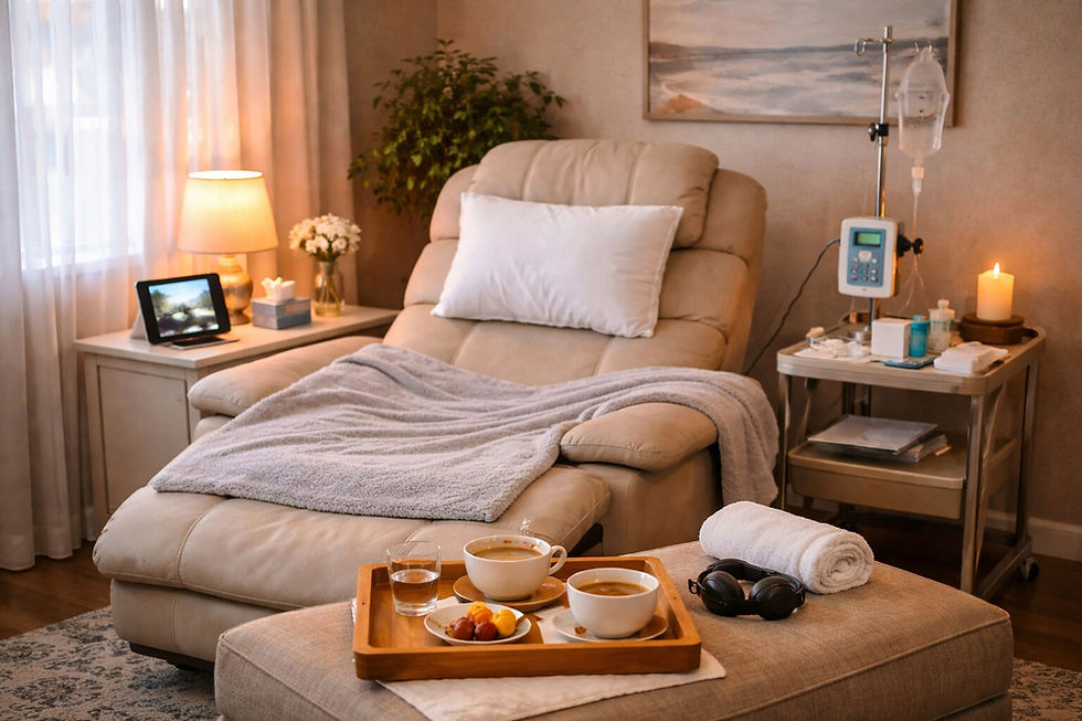 Healing comfort and care setup