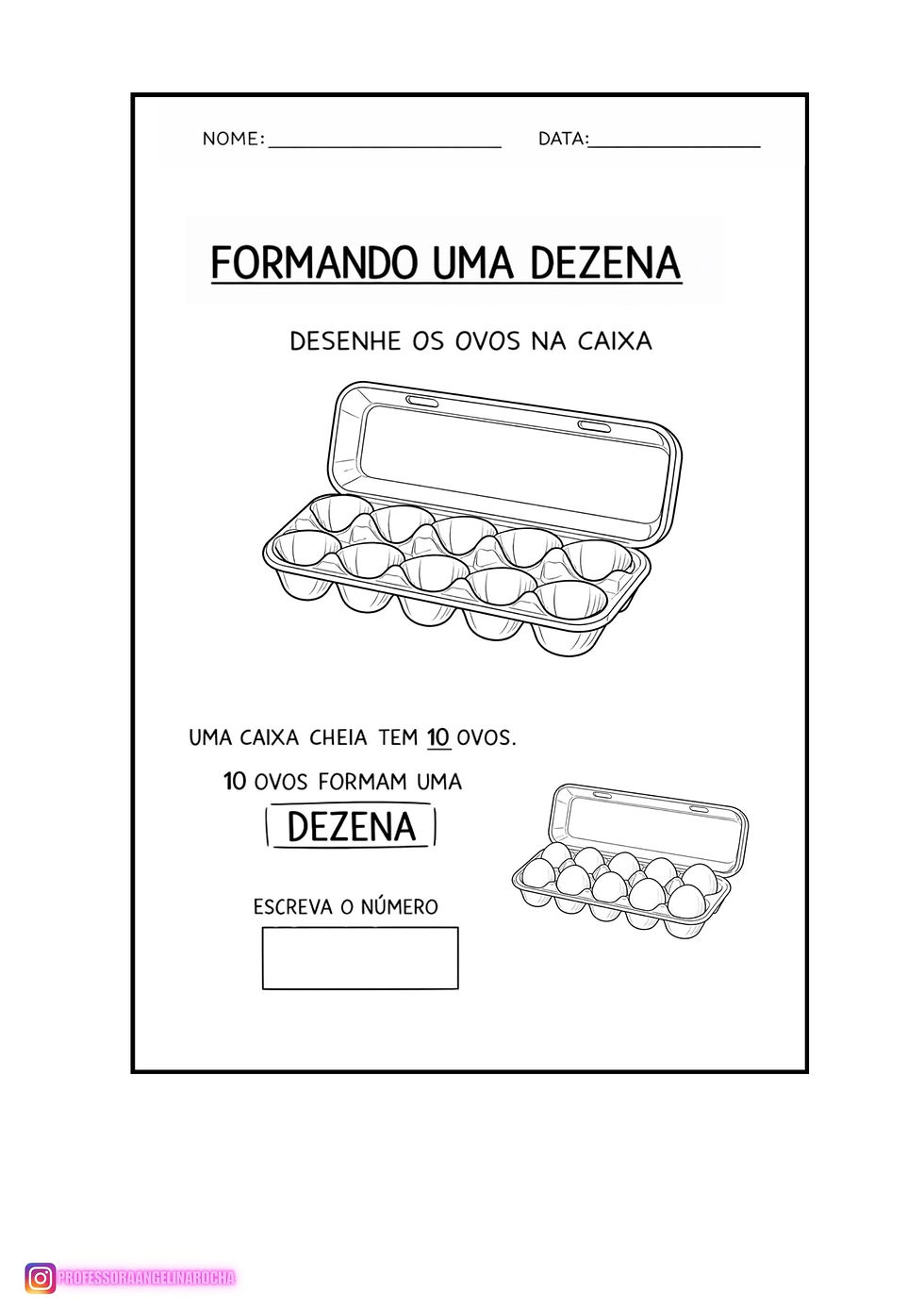 Miniatura: Caça aos Ovos Matemática – Unidade e Dezena