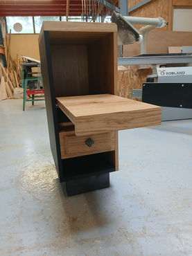 Tiroir tout en bois, fabrication sur-mesure, fond noir