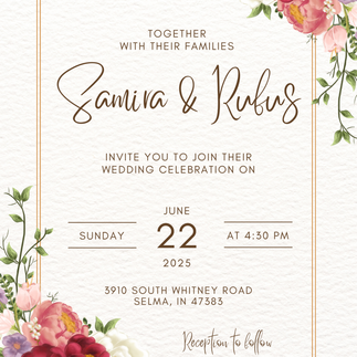 Eco friendly wedding invitation