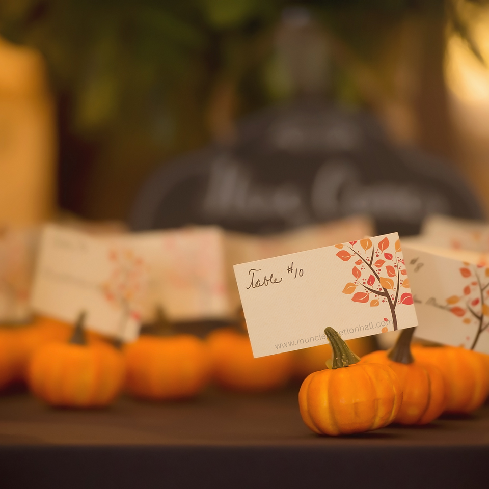 Fall wedding decor.