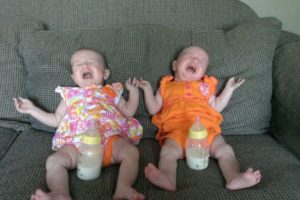 crying twins