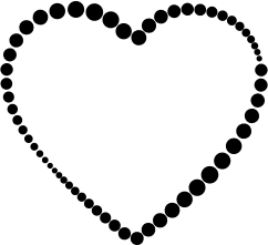 Heart Circles Outline