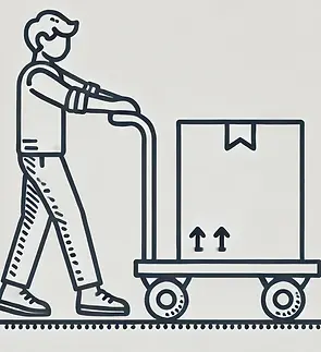 DALL·E 2025-02-26 22.26.22 - A simple, clean line-art illustration of a person using a han