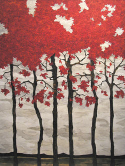 Red Trees - 107x81cm