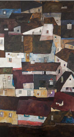 Roofs of Prague - 129x70cm