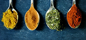 spices on spoon