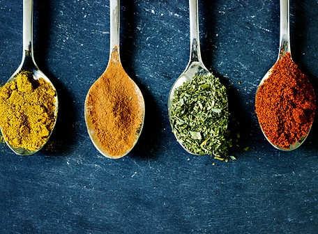 spices on spoon