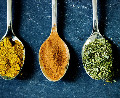 spices on spoon