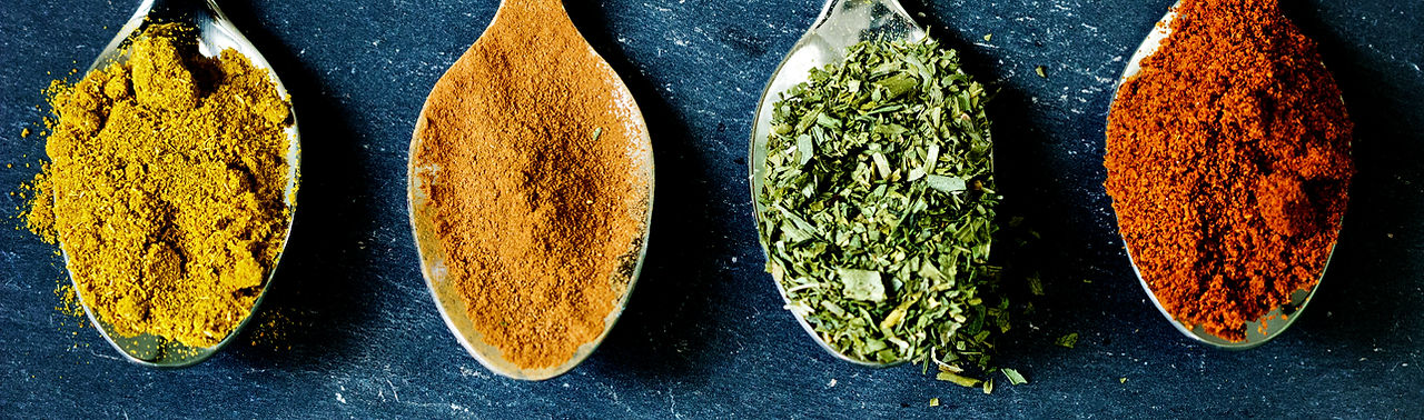 Spices On Spoons