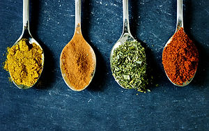 spices on spoon
