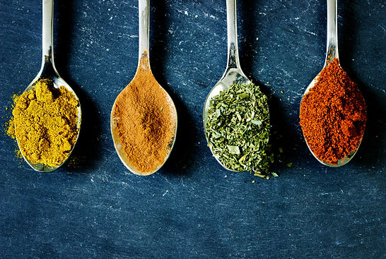 spices on spoon