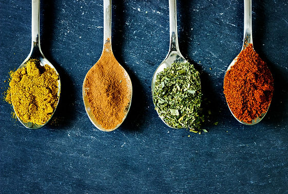 spices on spoon