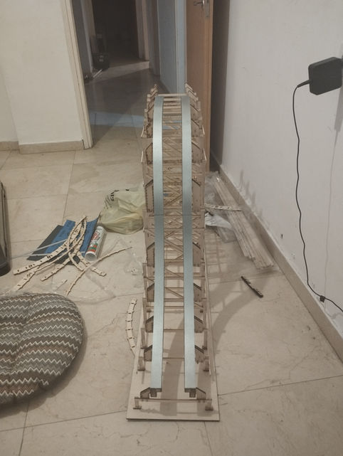wood roller coaster model test
