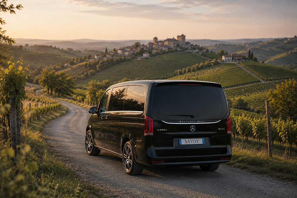 NCC LANGHE. Transfer e Tour terra del vino. Resort, Cantine, ristoranti, Savoy Transfer Gr