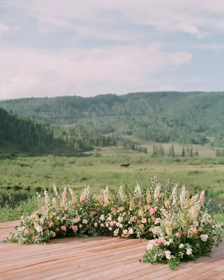 Pink themed vows