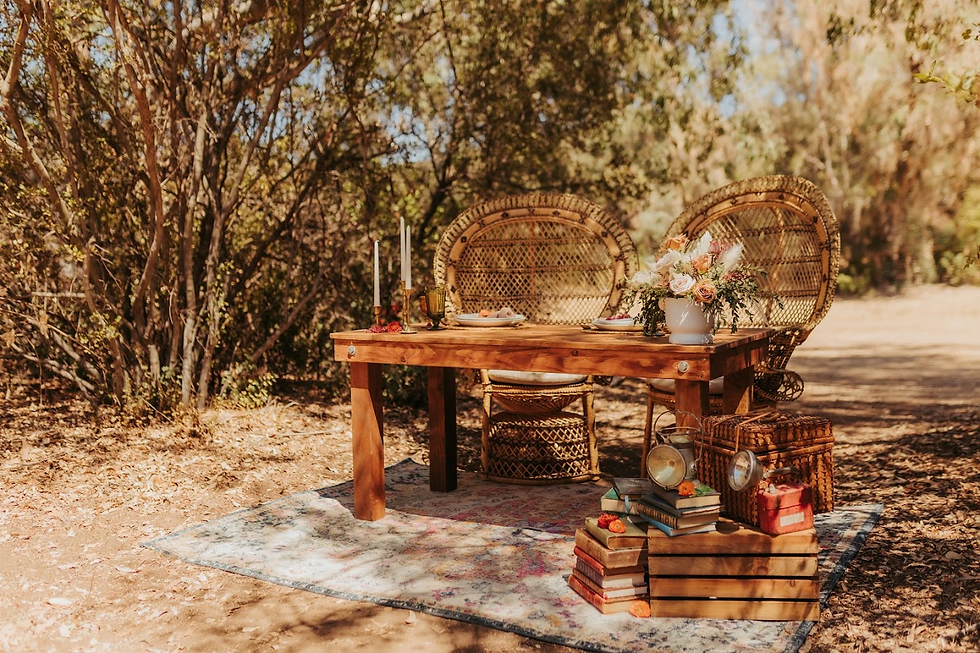Boho inspired head wedding table