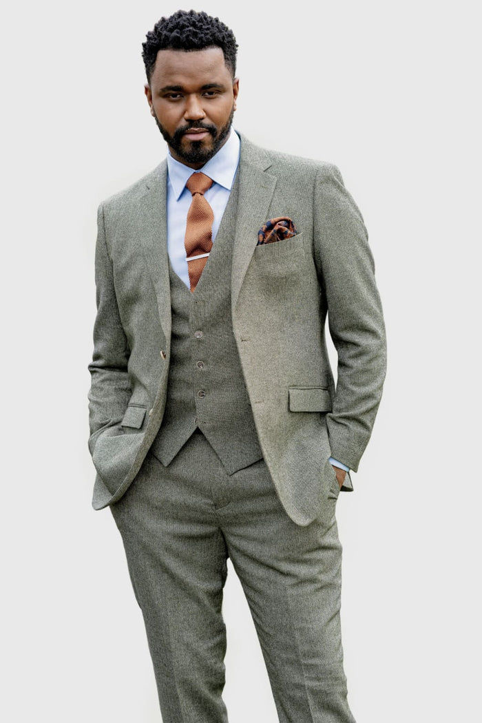 sage green and copper