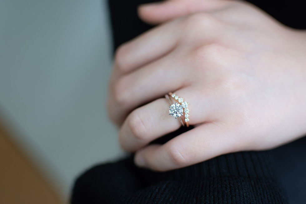 Thumbnail: V Shaped Diamond Ring