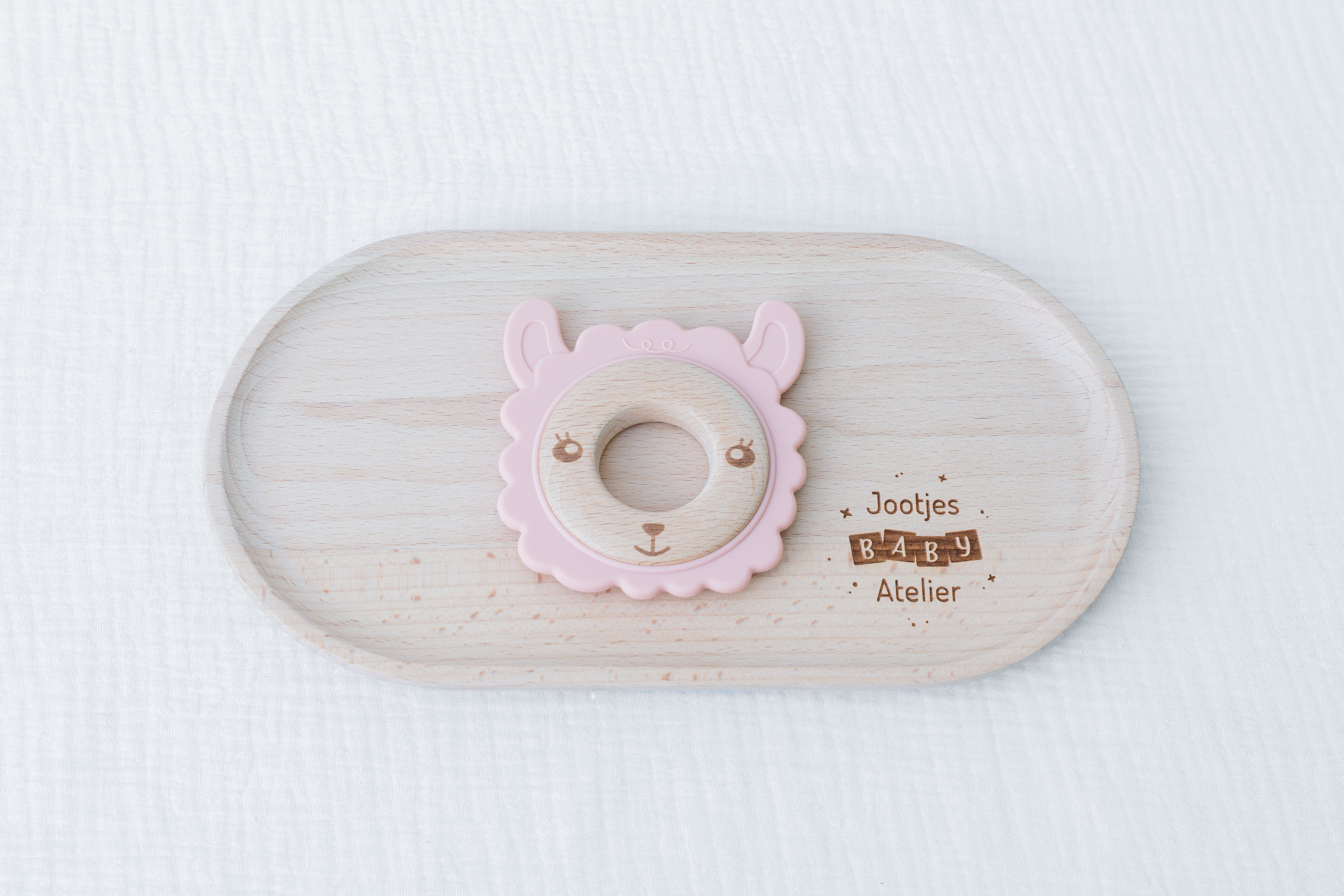 Bijtring schaap Roze