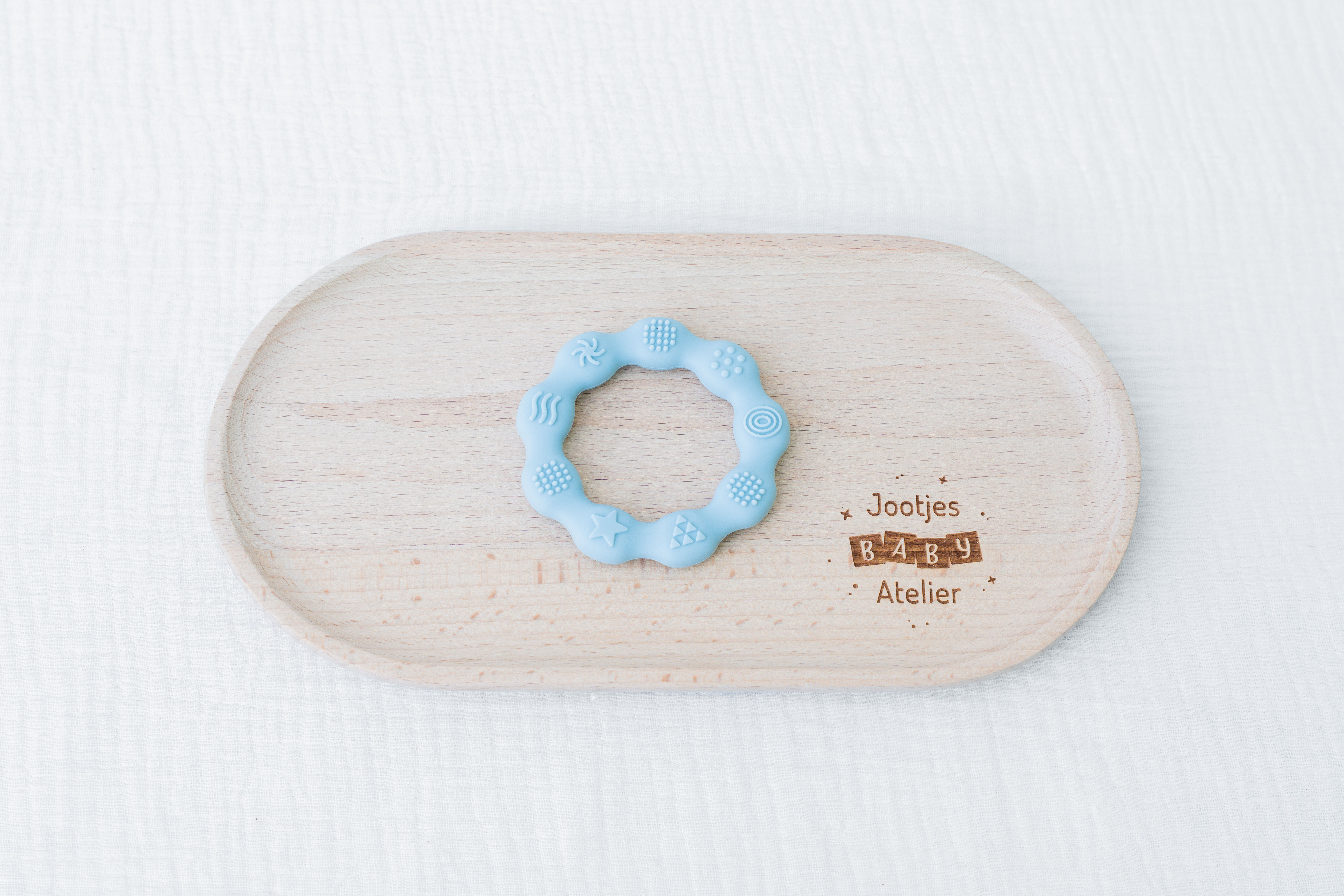 Bijtring Reliëf blauw