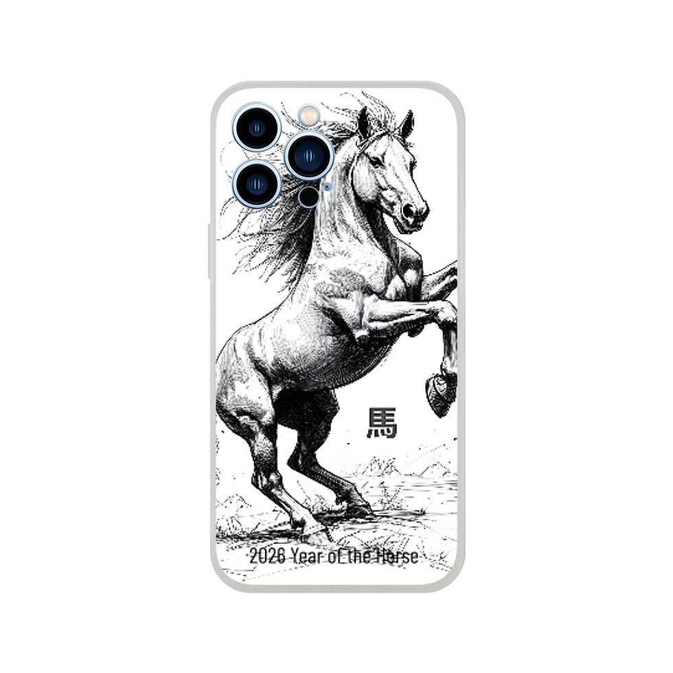 Thumbnail: 2026 Chinese Year of the Horse Flexi Phone Case - Durable & Transparent